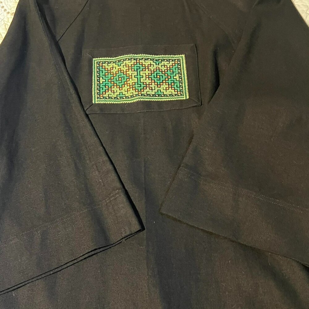 Beautiful "Dancing Ladies" Wearable Art Jacket One-of-a-Kind Hemp Size L - Picture 8 of 15